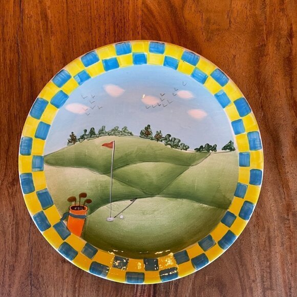 NOHO STUDIOS Golf Plates Set of 2 - Picture 3 of 4